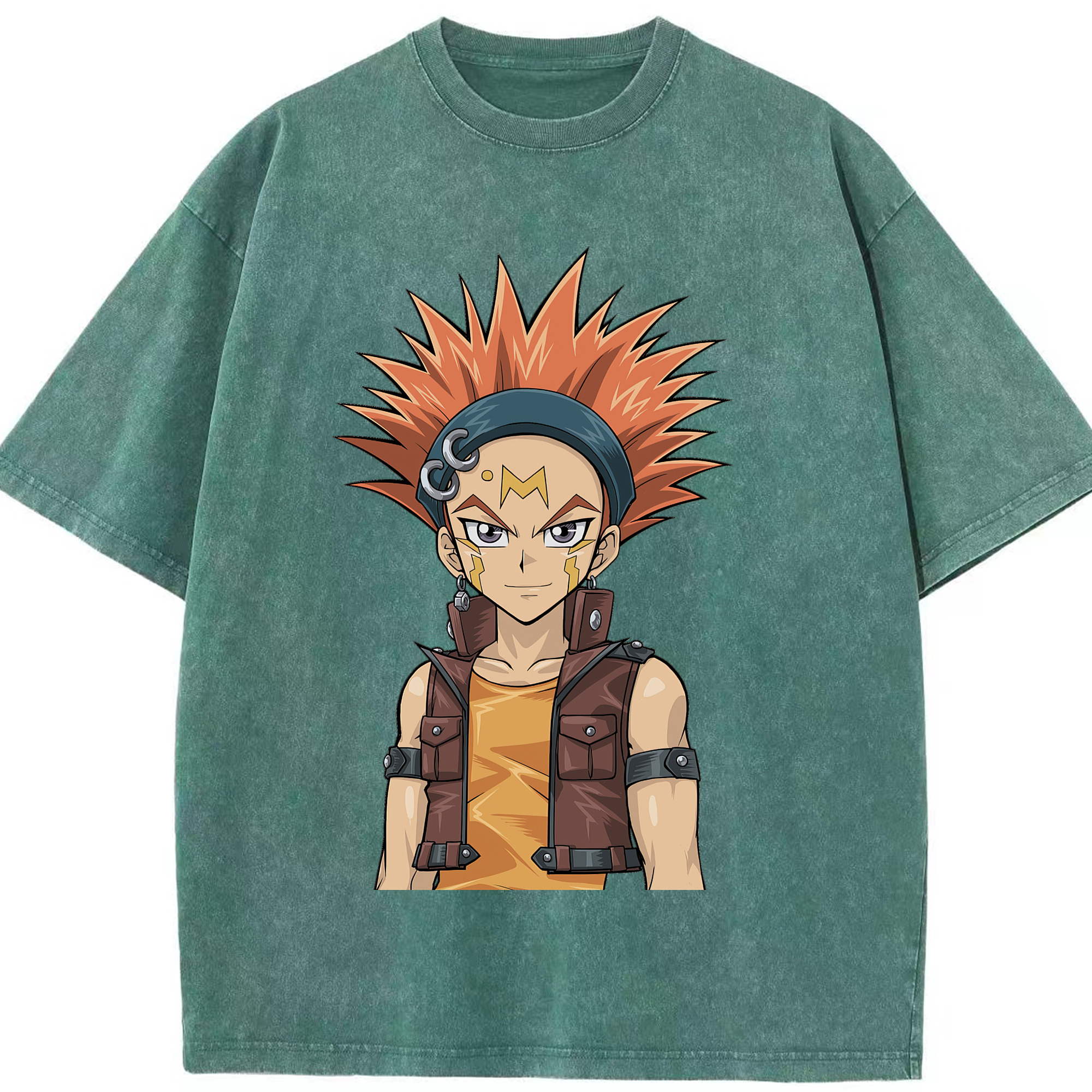 （画像用） 遊☆戯☆王 Yu-Gi-Oh! 綿100% ヴィンテージ風 半袖Tシャツ（フロントプリント）